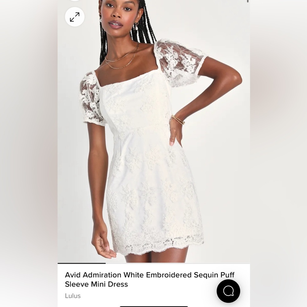 NWT Lulus Avid Aspiration Puff Sleeve Dress size medium